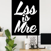 Poster Moins c'est plus, moins c'est (Bureau à domicile)