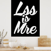 Poster Moins c'est plus, moins c'est (Cuisine)