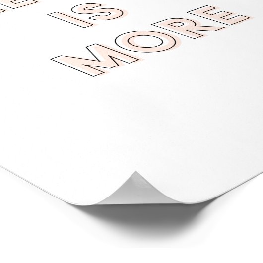 Poster Moins d'affiche | Rose 8x10 (Coin)