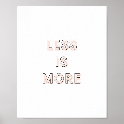 Poster Moins d'affiche | Rose 8x10 (Devant)