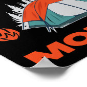 Poster MOINS DE CONFORT PLUS DE VIE séjour camping (Coin)