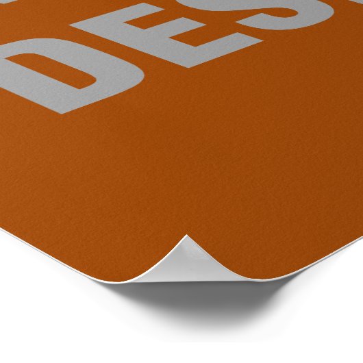 Poster Moins de discussion, plus d'affiche de design (Coin)