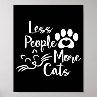 Poster Moins de gens plus de chats amateur de chatons