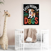 POSTER MOINS DE PERSONNES PLUS DE CHIENS