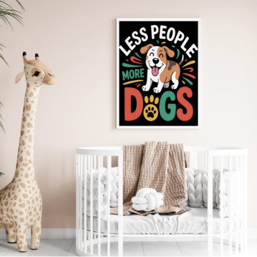 POSTER MOINS DE PERSONNES PLUS DE CHIENS