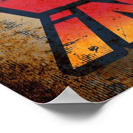 Poster Moins de soucis Plus de vin (Coin)