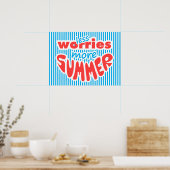 Poster Moins de soucis, plus d'été (version paysage) (Cuisine)