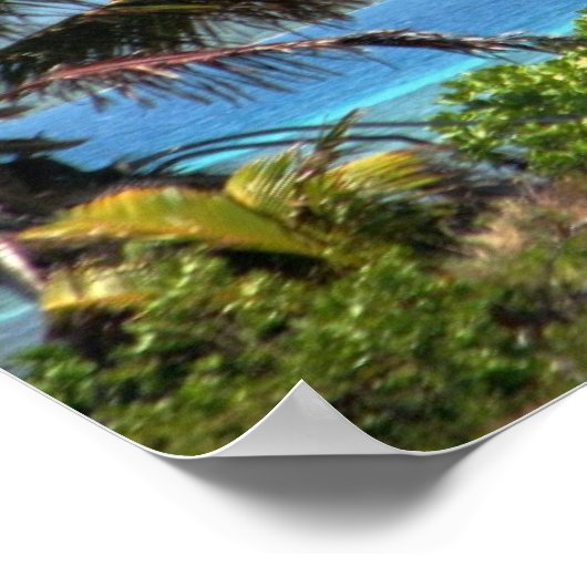 Poster Moira à l'ancre, Josh's Key, Guanaja, Honduras (Coin)