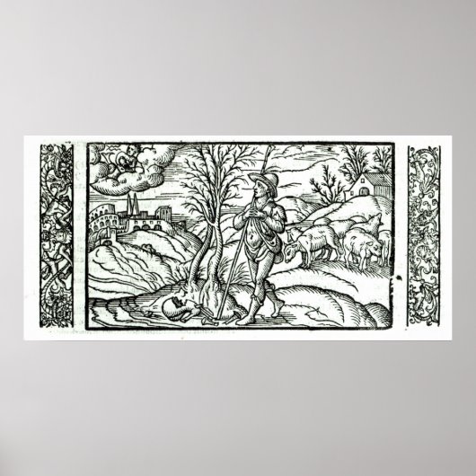 Poster Mois de janvier à partir d'un calendrier des berge (Devant)