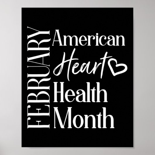 Poster Mois de la santé Février American Heart Health 1 (Devant)