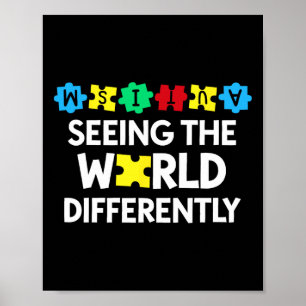 Poster Mois de la sensibilisation à l'autisme Voir le mon