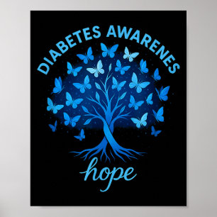 Poster Mois de la sensibilisation au diabète Espoir pour