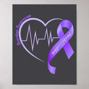 Poster Mois de la sensibilisation aux surdoses Ruban Viol
