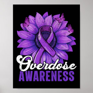 Poster Mois de la sensibilisation aux surdoses Ruban viol