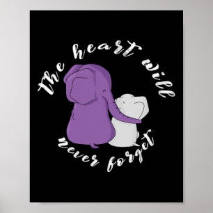 Poster Mois de la sensibilisation Je termine le ruban vio
