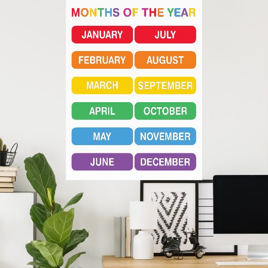Poster Mois de l'Année (Bureau à domicile)