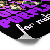 Poster Mois De L'Enfant Militaire Purple Pour Mil (Coin)
