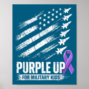 Poster Mois de l'enfant militaire violet
