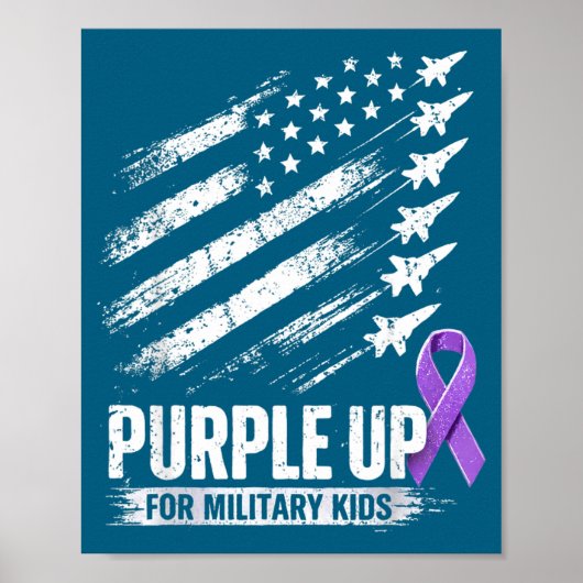 Poster Mois de l'enfant militaire violet (Devant)