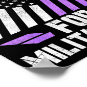 Poster Mois de l'enfant militaire violet pour militaire (Coin)