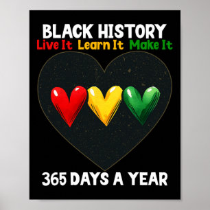 Poster Mois de l'histoire des Noirs 2025 Vivez-le Apprene