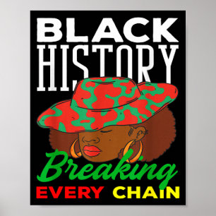 Poster Mois de l'histoire des Noirs Briser chaque chaîne