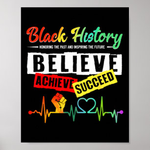 Poster Mois de l'histoire des Noirs Croire Réussir Réussi