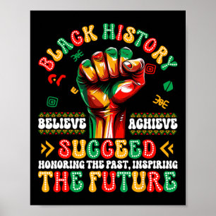 Poster Mois de l'histoire des Noirs Croire Réussir Réussi