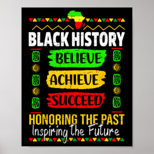Poster Mois de l'histoire des Noirs Croire Réussir Réussi