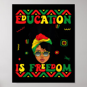 Poster Mois de l'histoire des Noirs Éducation est la libe