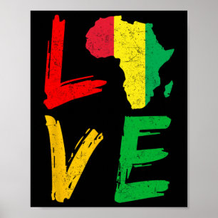 Poster Mois de l'histoire des Noirs en Afrique Amour Afro