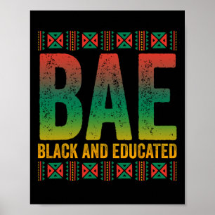 Poster Mois de l'histoire des Noirs et Noir et Éduqué