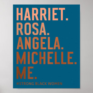 Poster mois de l'histoire des Noirs femmes leaders excell