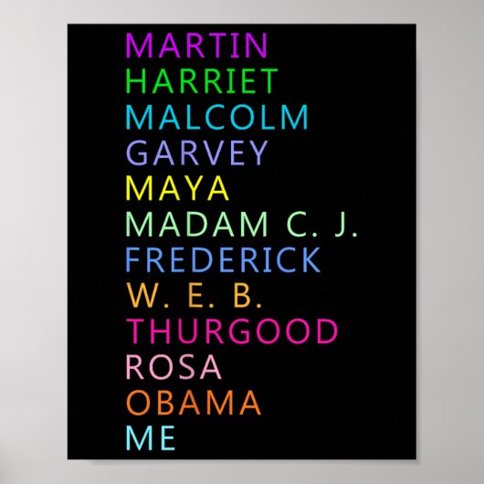 Poster Mois de l'histoire des Noirs Graphique du leader a (Devant)