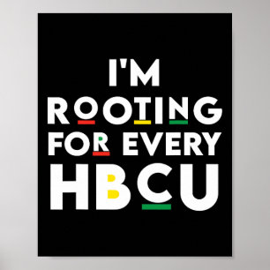 Poster Mois de l'histoire des Noirs Hbcu Je soutiens chaq