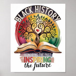 Poster Mois de l'histoire des Noirs Hommage au passé Bhm