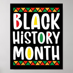 Poster Mois de l'histoire des Noirs Hommes Femmes Enfant