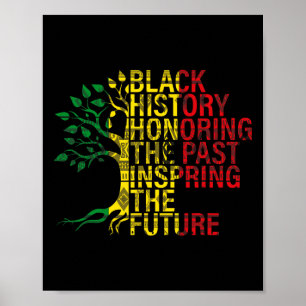 Poster Mois de l'histoire des Noirs honorant le passé Ins