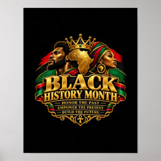 Poster Mois de l'Histoire des Noirs Honorez le Passé