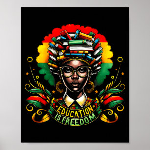 Poster Mois de l'histoire des Noirs Leaders Noirs Afro-Am
