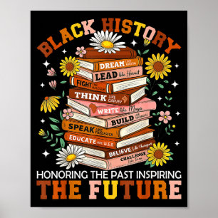Poster Mois de l'histoire des Noirs Leaders Noirs Afro-Am