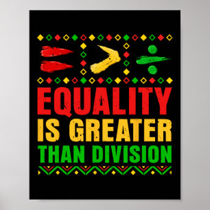 Poster Mois de l'histoire des Noirs L'égalité est plus gr