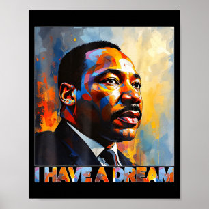 Poster Mois de l'histoire des Noirs Martin Rêve Luther Ki