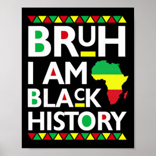 Poster Mois de l'histoire des Noirs mecs ados garçons Afr