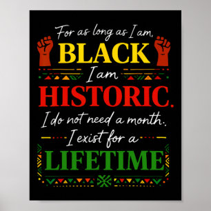 Poster Mois de l'histoire des Noirs Patriotique à vie Afr
