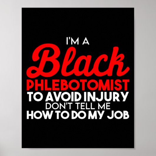 Poster Mois de l'histoire des Noirs Phlébotomiste Drapeau (Devant)