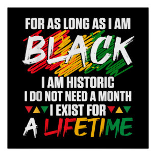 Poster Mois de l'histoire des Noirs Pour aussi longtemps
