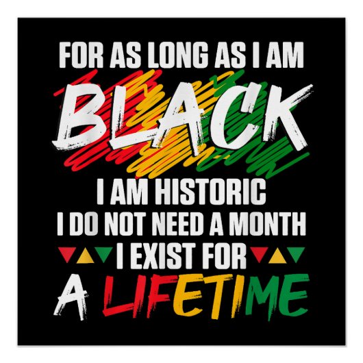 Poster Mois de l'histoire des Noirs Pour aussi longtemps (Devant)
