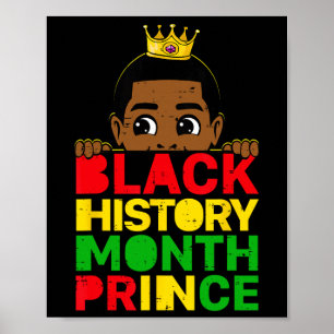 Poster Mois de l'histoire des Noirs Prince Africain Mélan