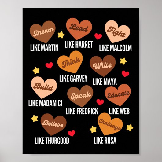 Poster Mois de l'histoire des Noirs Rêve comme Martin Dir (Devant)